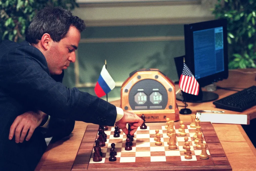 l'ordinateur Deep Blue d'IBM a battu le champion du monde d'échecs Garry Kasparov
